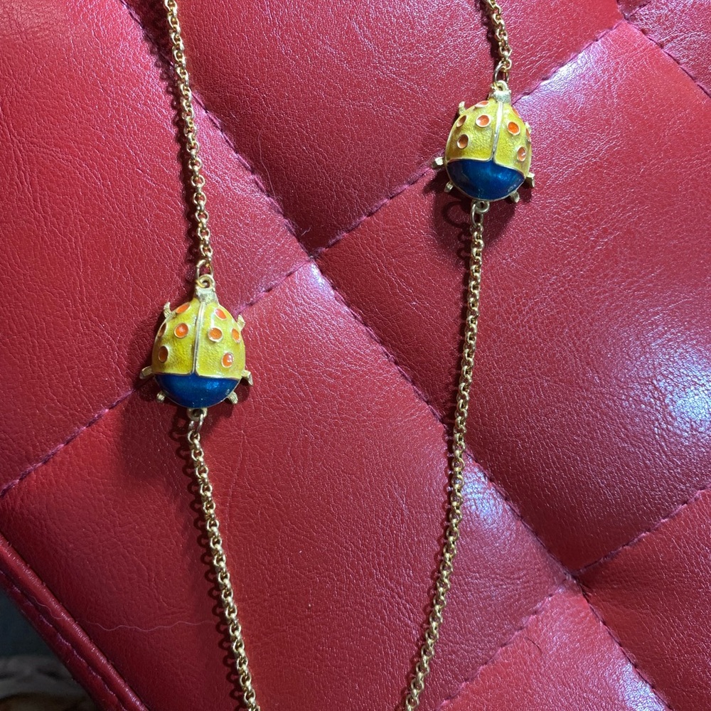 Ladybug chain necklace